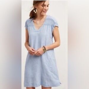 Maeve Anthropologie Chambray Shift Dress